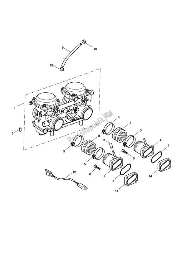 All parts for the Carburettors of the Triumph America Carburettor 790 2002 - 2007